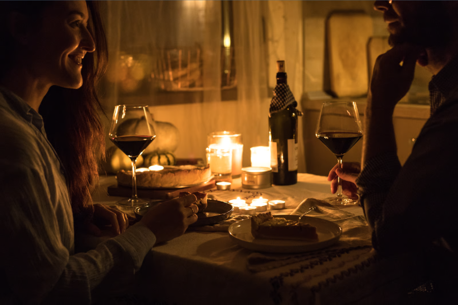jantar à luz de velas